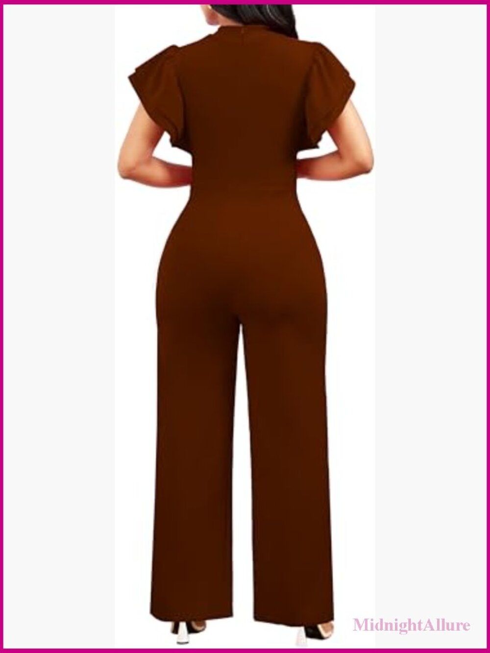 Elegant Jumpsuit with Straight Pants for Women Dressy Formal Business - Picture 6 of 7
